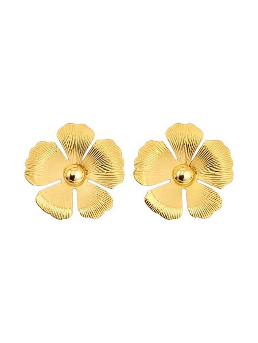 BRINCO FLOR TEXTURIZADA GOLD