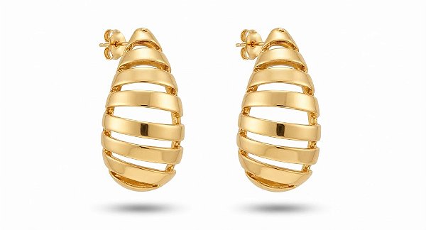 BRINCO GOTA VAZADA GOLD P-M-G