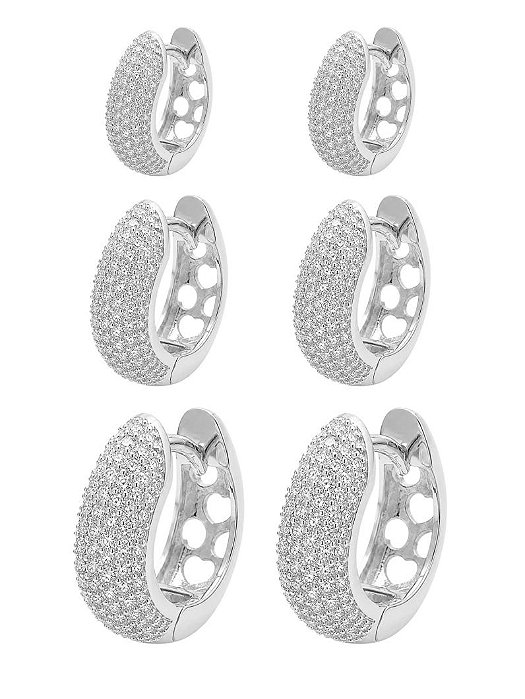 TRIO DE ARGOLA CRAVEJADA RB
