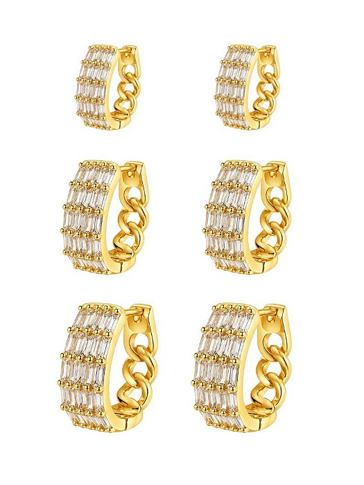 TRIO DE ARGOLAS NAVETE GOLD