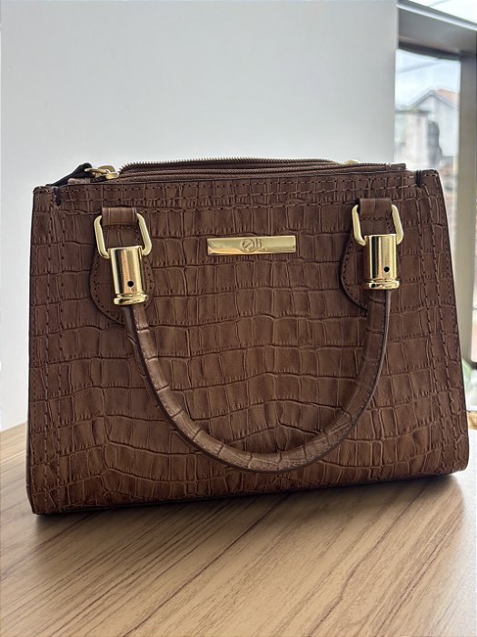 Bolsa Oli Emma Conhaque Croco