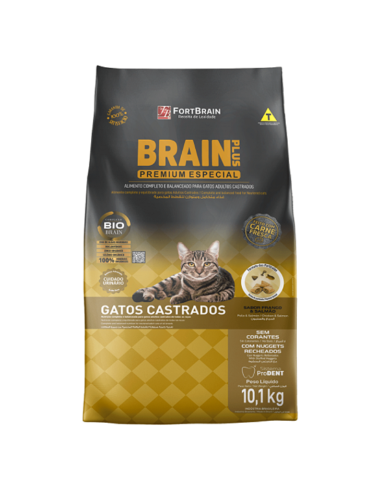Brain Plus Premium Especial Castrados Frango e Salmão 10,1kg