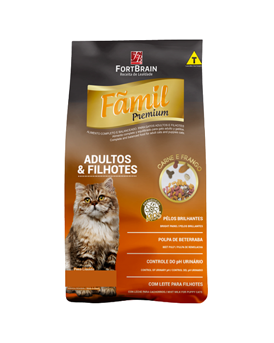 Fãmil Premium Gatos Adultos e Filhotes 15kg