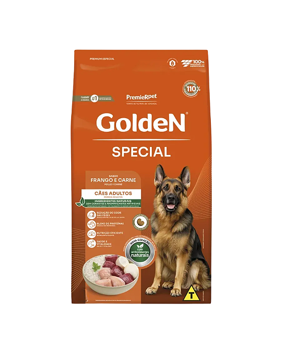 Ração Golden Special Cães Adultos Frango e Carne