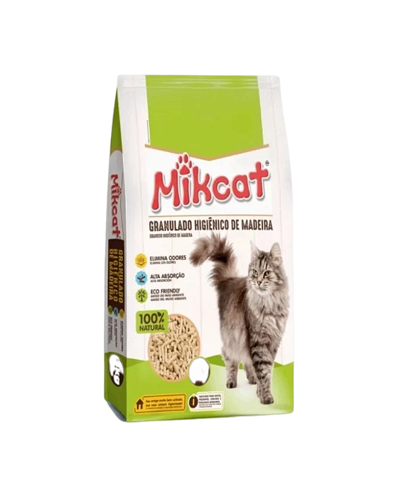 Granulado de madeira Mikcat 15kg