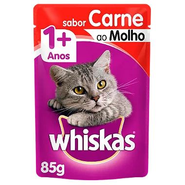Sachê Whiskas Gato Adulto Carne ou Frango 85g