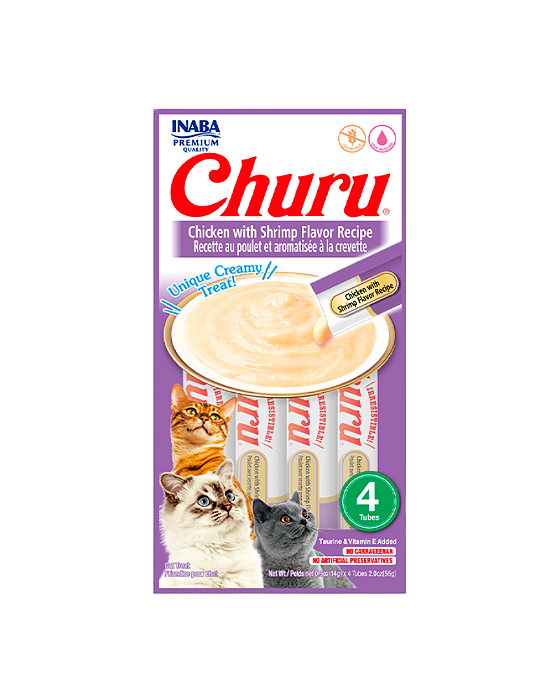 Petisco Churu para Gatos 4 tubos de 56g