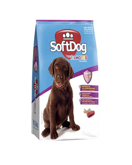 Soft Dog Cães Filhotes Ração 25kg