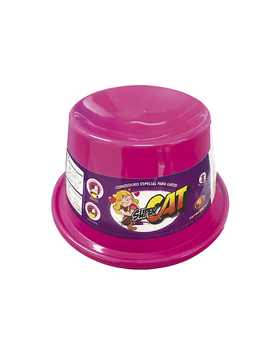 Comedouro Plástico Postura Correta Gato Super Cat 200ml
