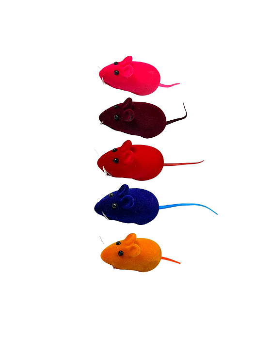 Brinquedo Ratinho com apito colorido