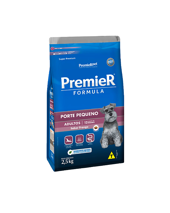 Premier Fórmula para Cães Adultos de Raças Pequenas Sabor Frango