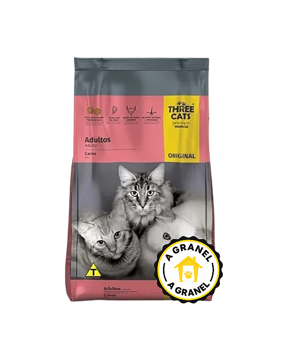 GRANEL Three Cats Original Sabor Carne Gatos Adultos