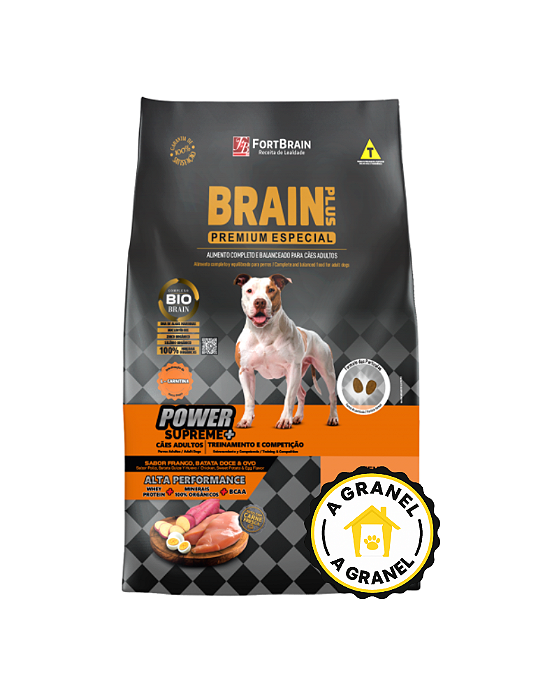 GRANEL Brain Plus Power Supreme Cães Adultos Sabor Frango, Batata-Doce e Ovo