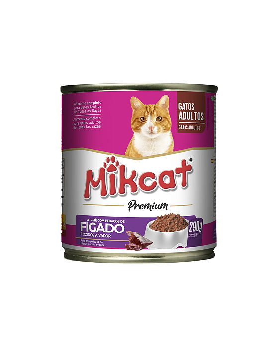 MikCat Lata Ração Úmida Gatos 290g