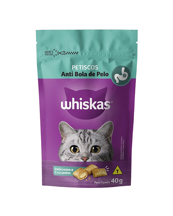 Petisco Whiskas Temptations Anti Bola de Pelo Gatos Adultos 40 g