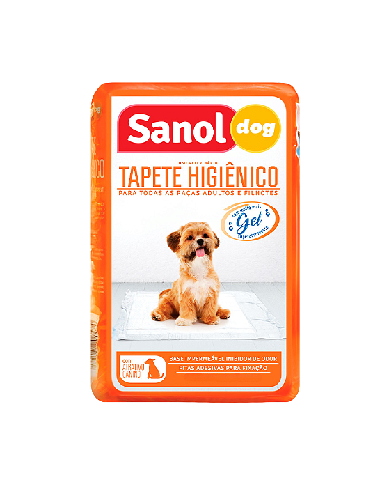 Tapete Higiênico Sanol Dog para Cães 60Cmx80Cm 30 Unidades