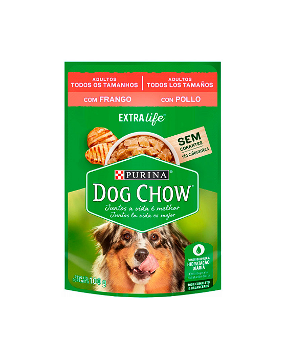 Sachê Dog Chow Sachê para Cães Adultos sabor Frango 100g