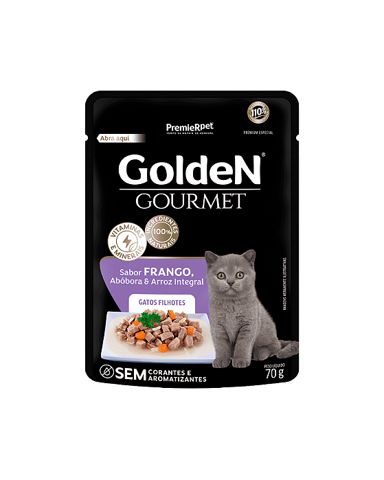 Sachê Golden Gourmet Gatos Filhotes Frango 70 g