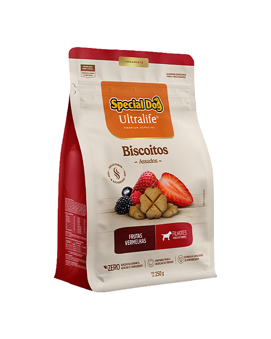 Biscoitos Special Dog Ultralife Sabor Frutas Vermelhas 250g