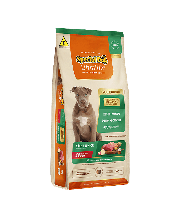 Ração Special Dog Ultralife Performance Cães Filhotes Frango e Carne 10,1kg