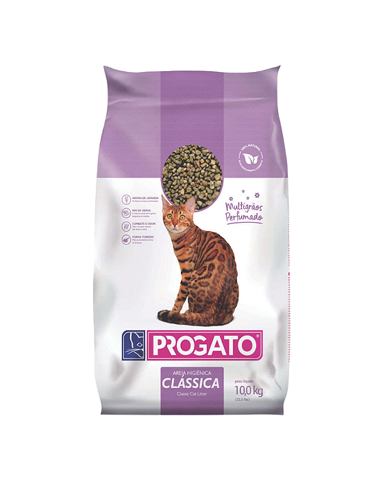 Areia Higiênica Progato Multigrão Perfumados 10kg