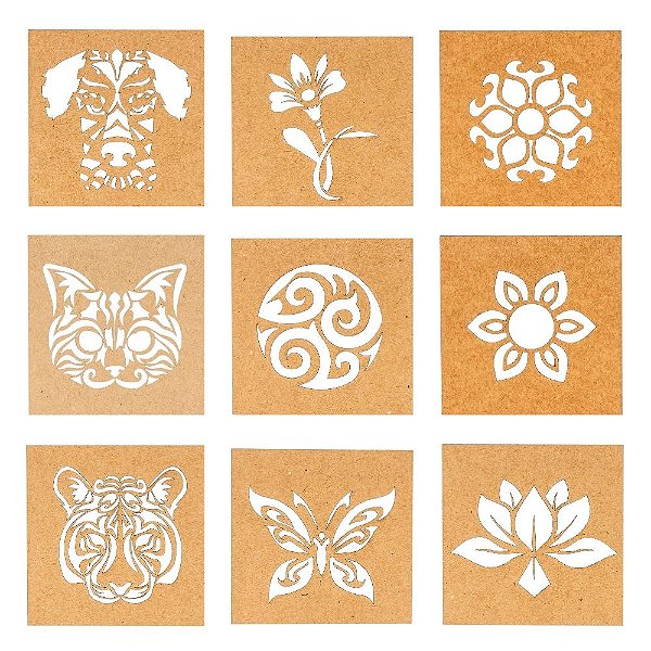 Moldes Para Tattoo Art Color Tchuska - Tribal - pacote com 9 moldes