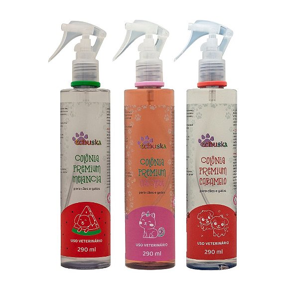 Kit Colônia Tchuska - CARAMELO, MELANCIA E CHICLETE 290ml