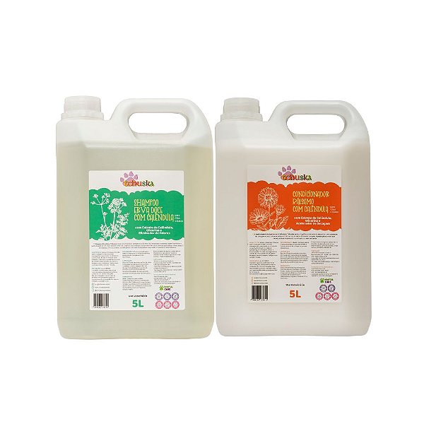 Kit Shampoo Erva-Doce 5L e Condicionador Bálsamo 5L Tchuska