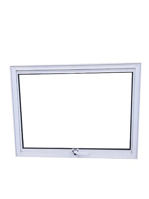 Janela de Alumínio Branco Vitro Maxim Ar Linha Veneza 60 x 80 (Altura x largura) Vidro Mini-Boreal - Komorek