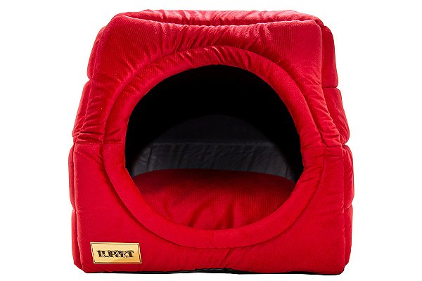 Cama Iglu e Toca Para Cachorro  Vermelho Super Luxo
