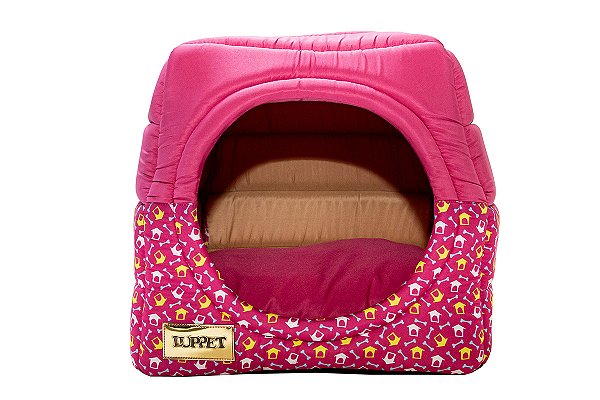 Cama Iglu e Toca Para Cachorro Luxo  Rosa Casinha