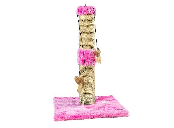 Arranhador Para Gatos Torre Sustentável Cor Rosa