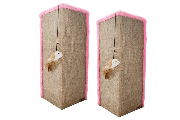 Kit 2 Arranhadores Para Gatos Canto de Sofá Rosa