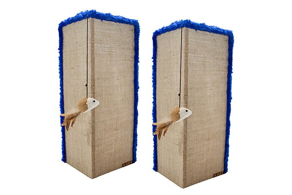 Kit 2 Arranhadores Para Gatos Canto de Sofá Azul