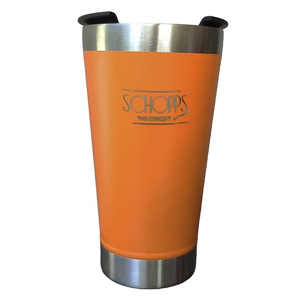 Copo Térmico Vaccum Schopps 493ml - Laranja