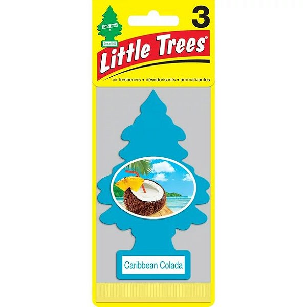 Little Trees Air Fresheners Caribbean Colada Fragrance 1 Pack Perfume de Carro