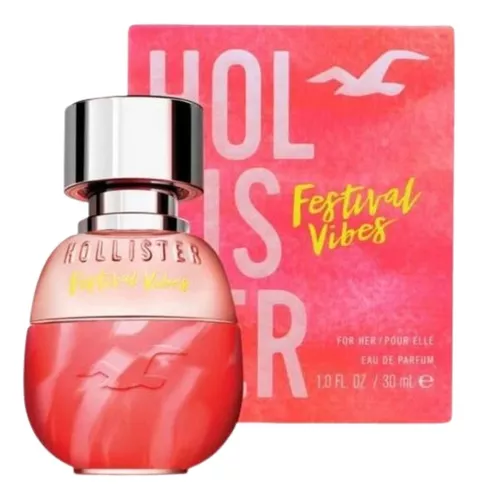 Perfume Eau De Parfum Feminino Hollister Festival Vibes 30ml Importado Da Europa Original