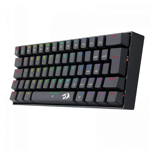 Teclado Mecânico Gamer Redragon Dragonborn, RGB, Switch Brown, Black ABNT 2, K630RGB-1 (PT-BROWN)
