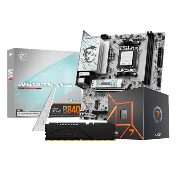 KIT UPGRADE - Ryzen 7 7700, MSI PRO B840M e Kingston Fury 16GB