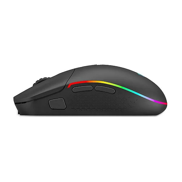 Mouse Gamer Sem Fio Redragon Invader Pro, RGB, 10000 DPI, 8 Botões, Wireless, Preto - M719RGB-PRO