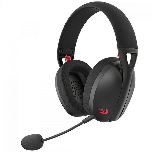 Headset Gamer Redragon Ire, Sem Fio, Wireless, Drivers de 40mm, Black, H848