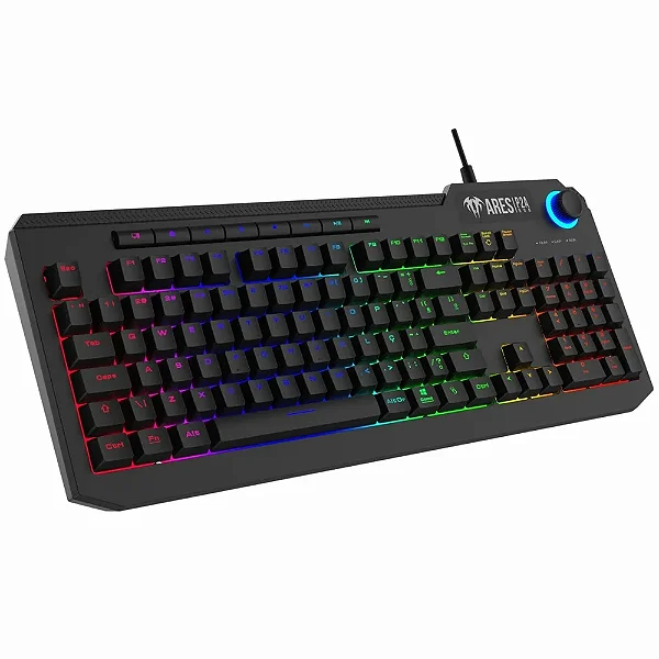 Teclado Gamer Gamdias ARES P2A, USB, RGB, ABNT2 - PRETO