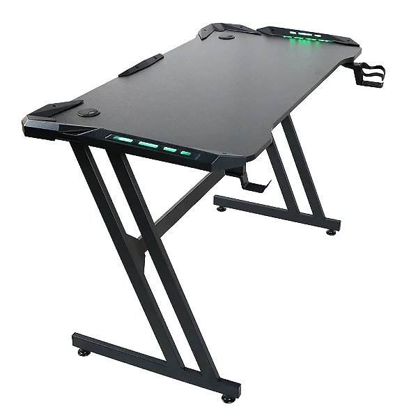 Mesa Gamer Dn20 RGB 1.2 Metros Preto Draxen