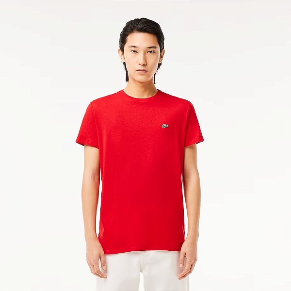LACOSTE T-SHIRT MASCULINO EM ALGODÃO PIMA