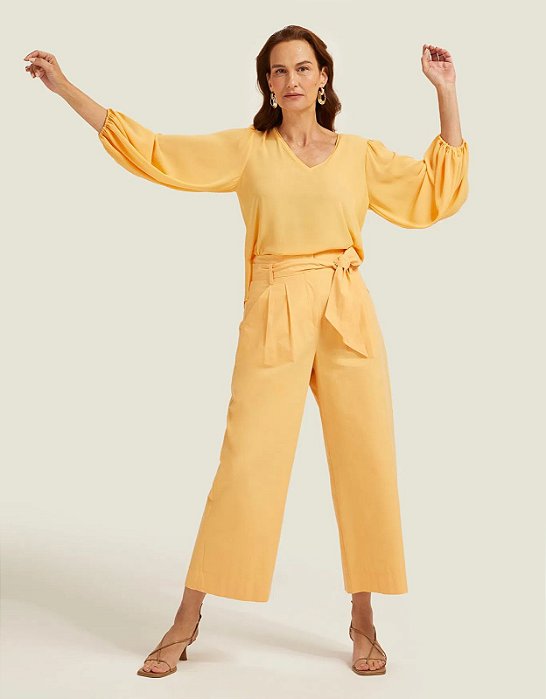 SHOULDER BLUSA AMPLA FRANZIDO MANGA
