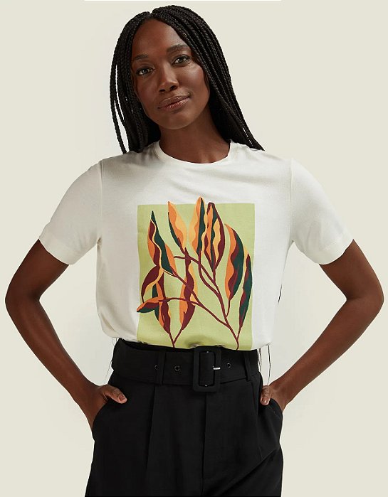 SHOULDER TSHIRT FOLHAGEM