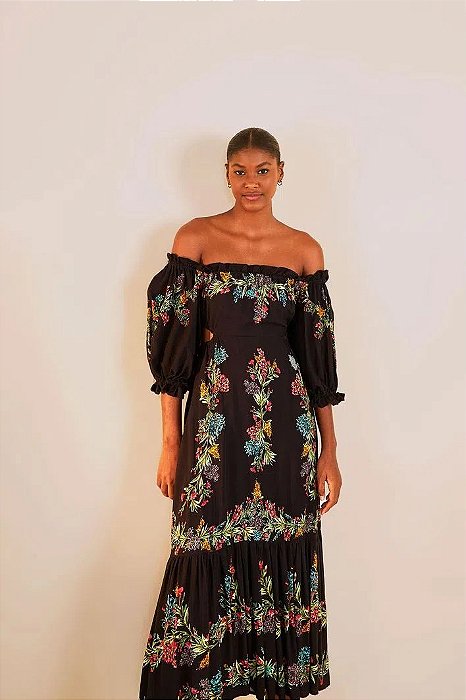 FARM VESTIDO CROPPED LOUISE FLORAL