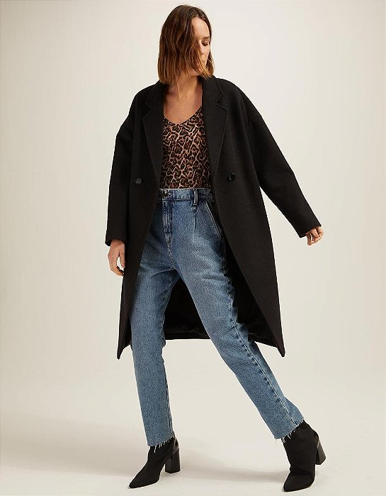 SHOULDER CASACO PRETO