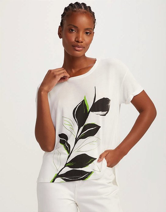 SHOULDER T-SHIRT FOLHAGEM DISCO