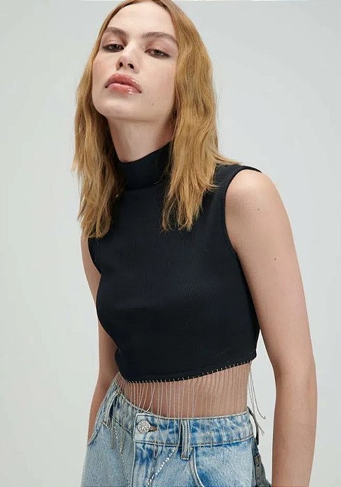 MYFT BLUSA CROPPED COM FRANJA